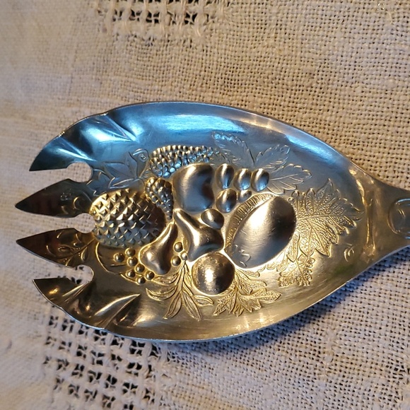Vintage silver plated Jonathan Bell and sons Sheffield serving spoon and fork - Picture 2 of 13